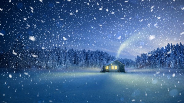 House Snowfall Snow Wallpaper