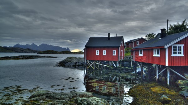 Houses Buildings Coast Wallpaper