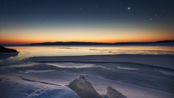 Ice Floe Sunset Wallpaper