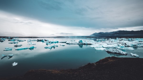 Icebergs Ice Snow Lake Wallpaper
