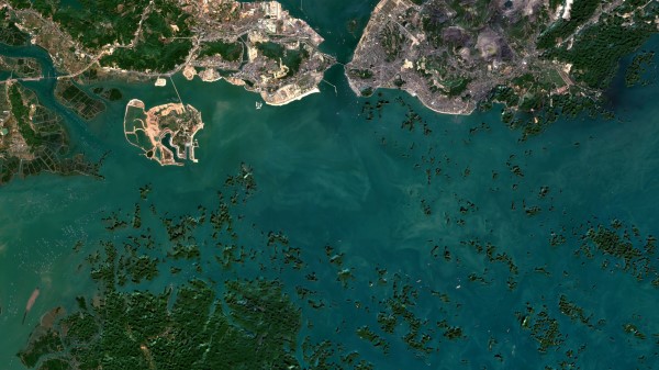 Island Aerial View Sea Wallpaper