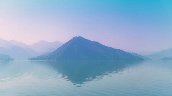 Island Fog Sea Wallpaper