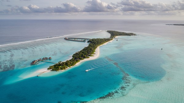Island Ocean Aerial View Wallpaper