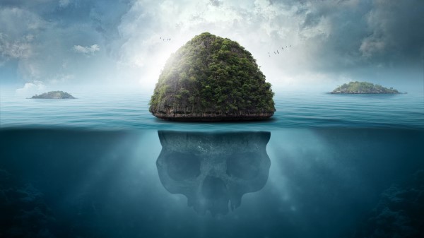 Island Skull Underwater Wallpaper
