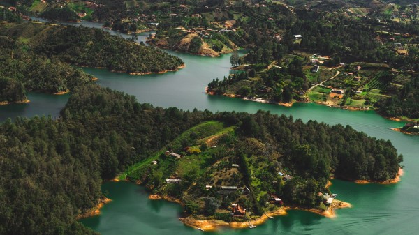 Islands Water Aerial View Wallpaper