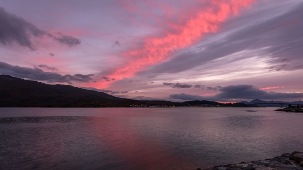 Lake Coast Sky Wallpaper