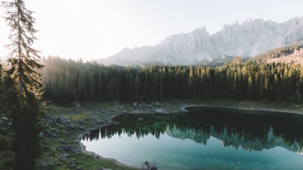 Lake Forest Mountains Image Wallpaper