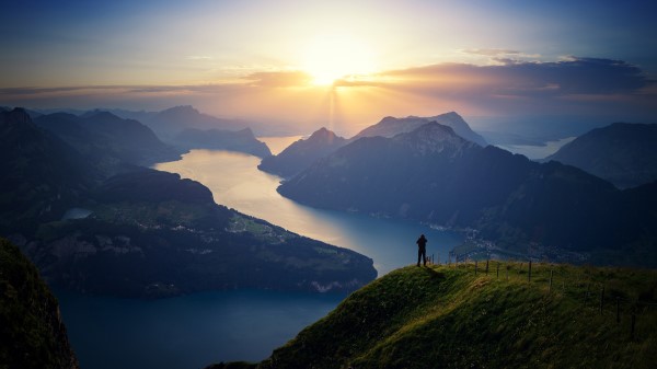Lake Lucern Landscape Mountains J7 Wallpaper
