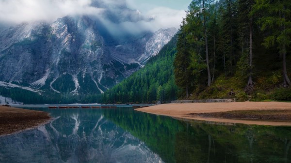 Lake Mountain Forest Wallpaper