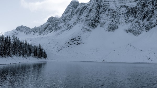 Lake Mountain Snow Wallpaper