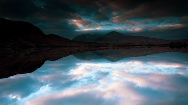 Lake Mountains Reflection Wallpaper