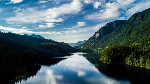 Lake Mountains Reflection Summer Wallpaper