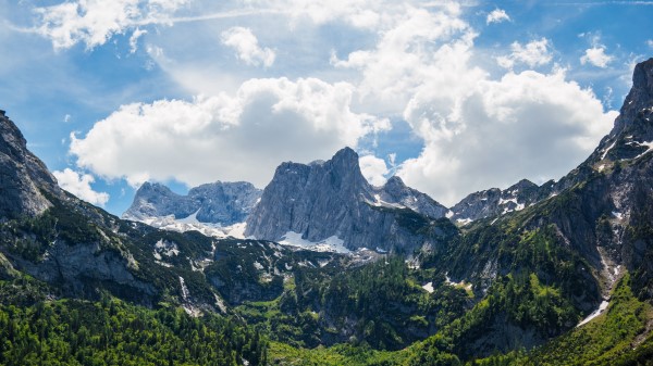 Lake Mountains Rocks wallpaper