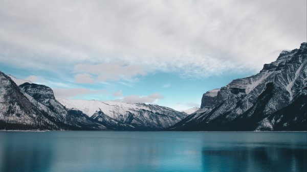 Lake Mountains Snow Wallpaper