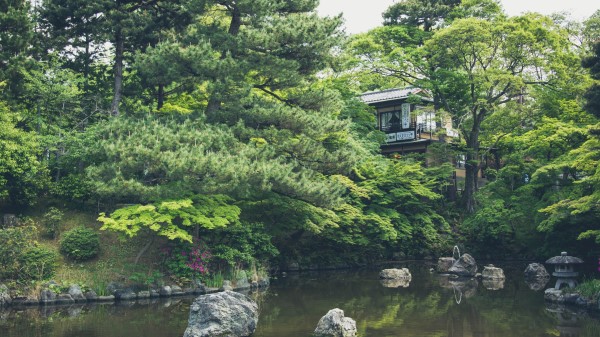 Lake Pond Japan Building Wallpaper