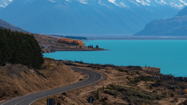 Lake Pukaki New Zealand Road Wallpaper
