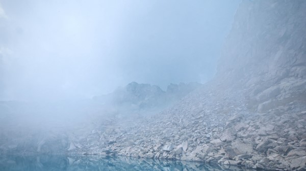 Lake Stones Fog Wallpaper