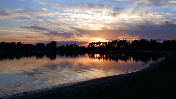 Lake Sunset Dusk Wallpaper