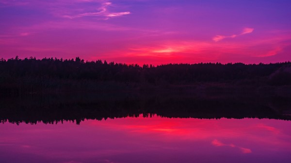 Lake Sunset Horizon Picture Wallpaper
