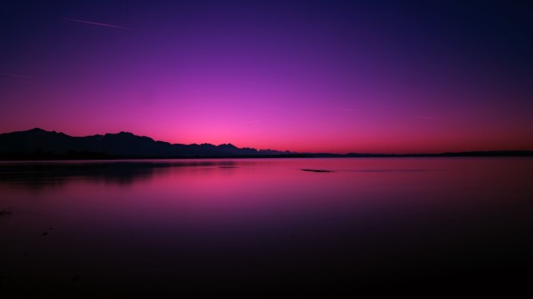 Lake Sunset Horizon Wallpaper