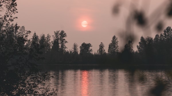 Lake Sunset Twilight Wallpaper