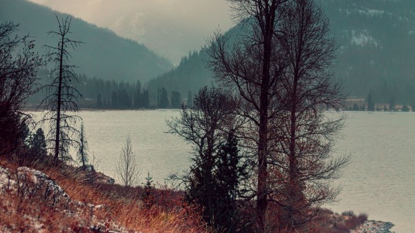Lake Trees Mountains Photo Wallpaper