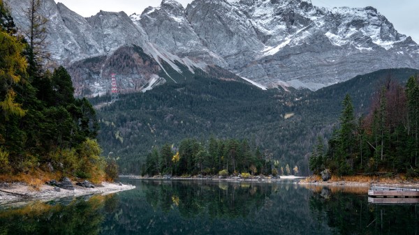 Lake Trees Mountains Wallpaper