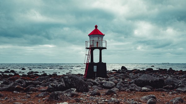Lighthouse Coast Blocks Wallpaper