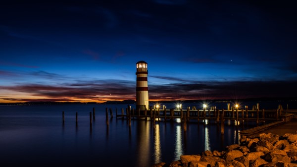 Lighthouse Night Coast Wallpaper