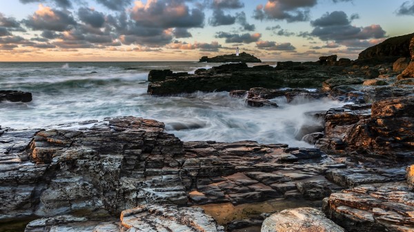 Lighthouse Rocks Stones Wallpaper