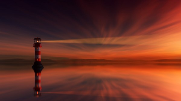 Lighthouse Sunset Skyline Sky Wallpaper