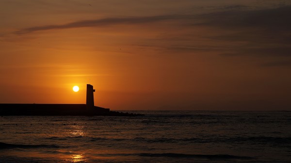 Lighthouse Sunset Sun Wallpaper