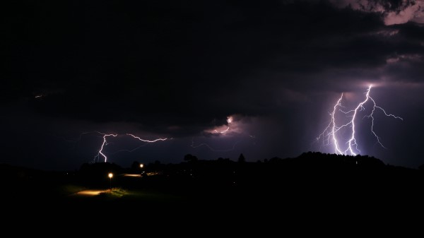 Lightning Glow Dark Wallpaper
