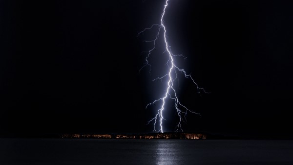 Lightning Night Horizon Wallpaper