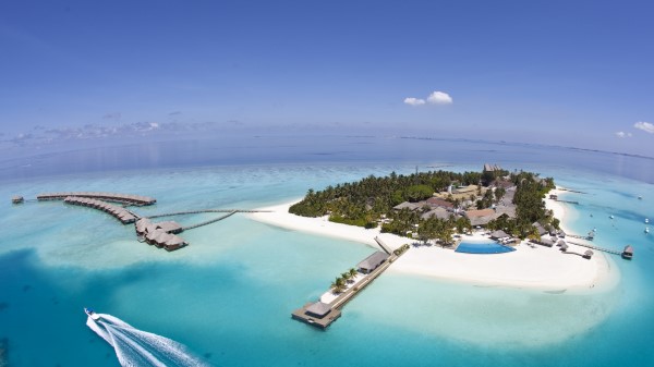 Maldives Seychelles Island Resort Rest Height Land Blue Water Relax Paradise Wallpaper