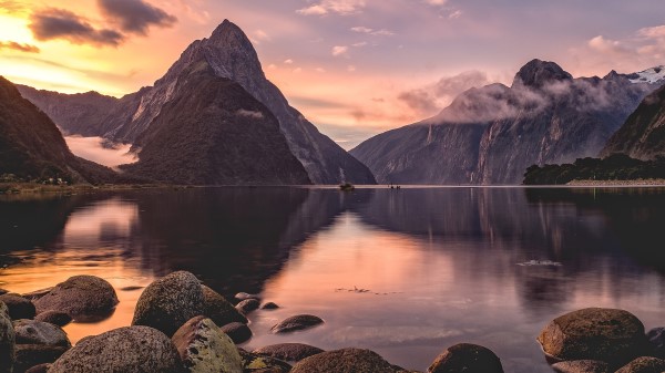 Milford Sound Sunset New Zealand Wallpaper Wallpaper
