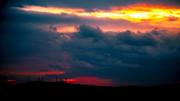 Minarets Sunset Clouds Sky Wallpaper