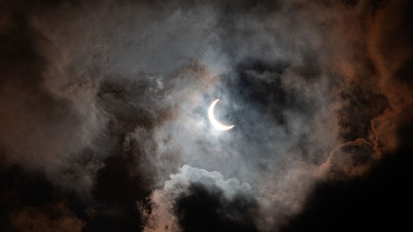 Moon Clouds Glow Wallpaper