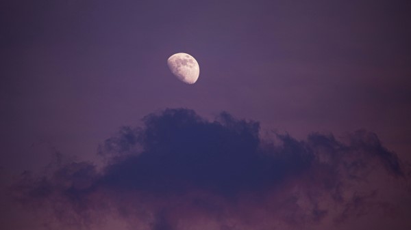 Moon Clouds Sky Image Wallpaper