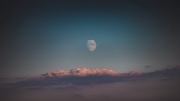 Moon Clouds Sky Photo Wallpaper