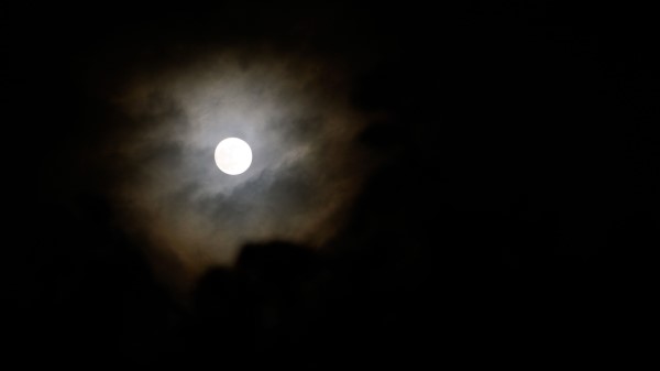 Moon Cloudy Clouds Wallpaper