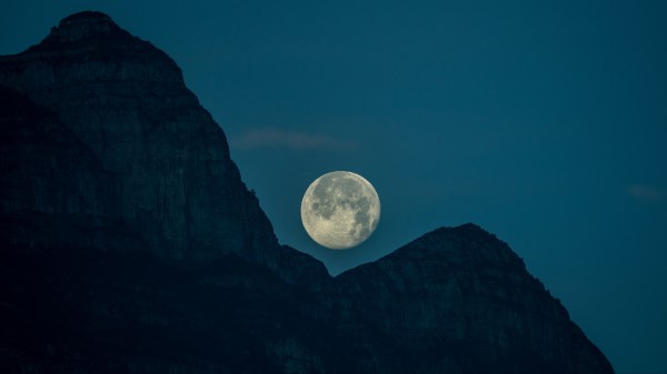 Moon Peaks Mountains Wallpaper