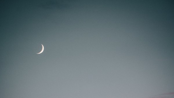 Moon Sky Dusk Wallpaper