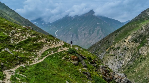 Mountain Canyon Trail Grass Wallpaper