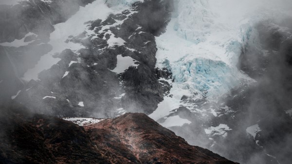 Mountain Glacier Fog Image Wallpaper
