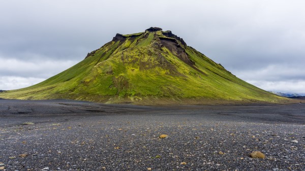 Mountain Green Asphalt Wallpaper