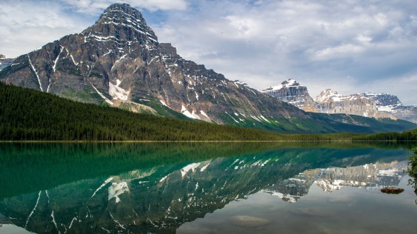 Mountain Lake Forest Wallpaper