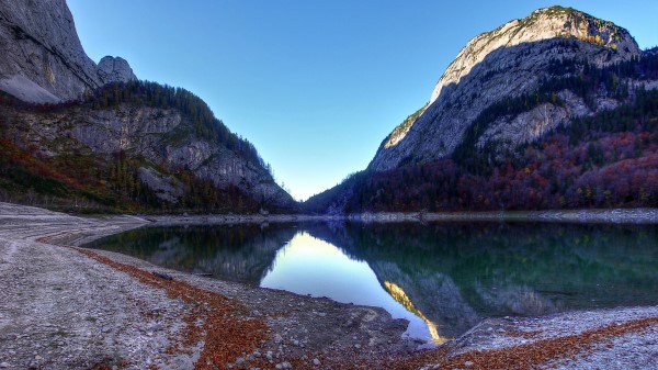 Mountain Lake Landscape Reflection Wallpaper