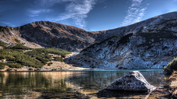 Mountain Lake Sky Landscape Wallpaper