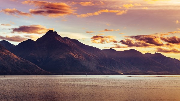 Mountain Lake Sunset Image Wallpaper